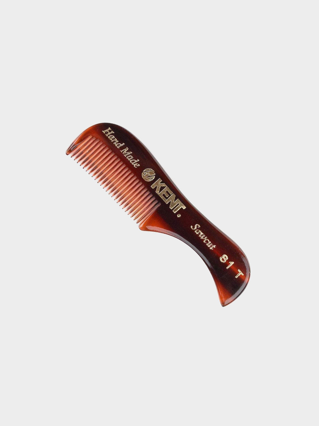Kent A 81T pocket-sized Beard and Mustache Comb with fine teeth. Ideal for facial hair grooming on the go - Available at Wolf’s Head
