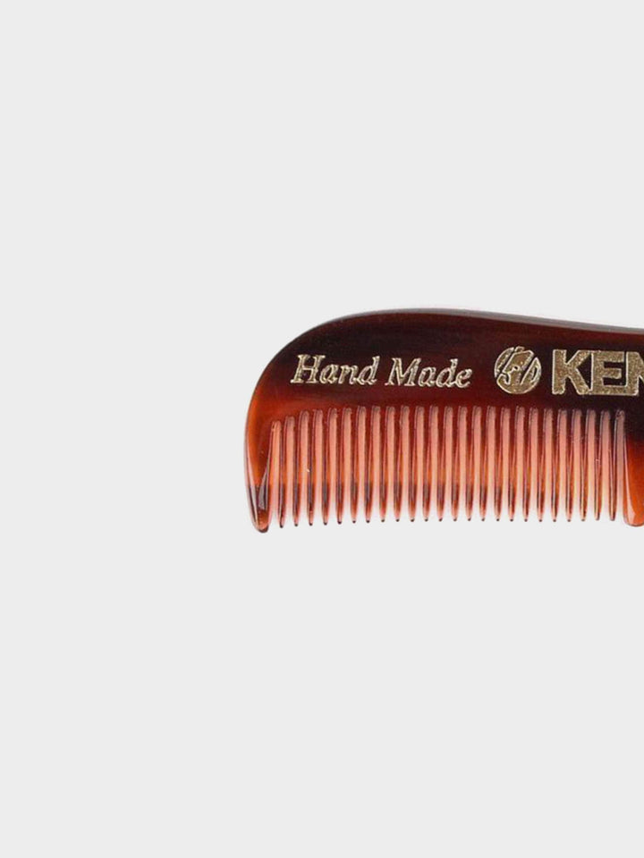 Kent A 81T Beard and Mustache Comb detail with fine teeth. Ideal for facial hair grooming - Available at Wolf’s Head