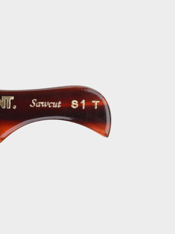 Kent A 81T Beard and Mustache Comb detail with fine teeth. Ideal for facial hair grooming on the go - Available at Wolf’s Head