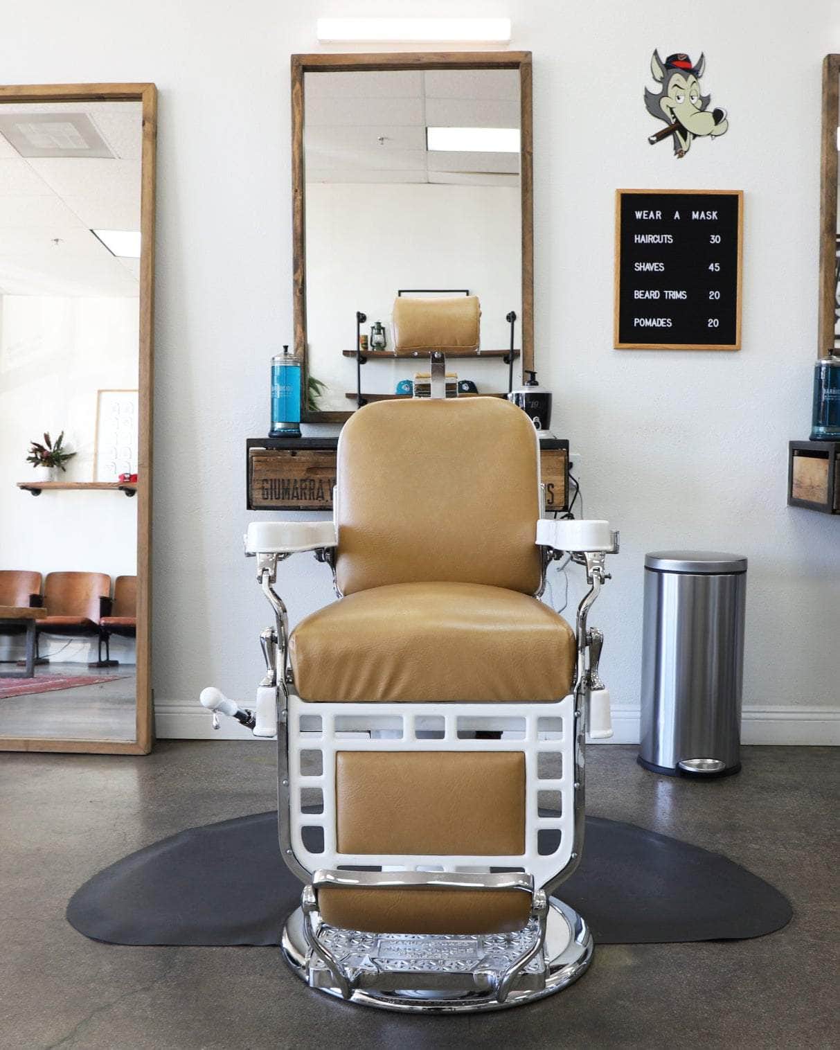 Wolf's Head Barbershop 1920's Barber Chair