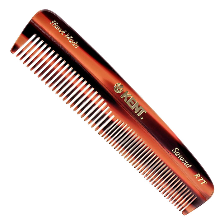 Kent R 7T Pocket Comb – handcrafted grooming essential for smooth styling available at Wolf's Head -Tilted