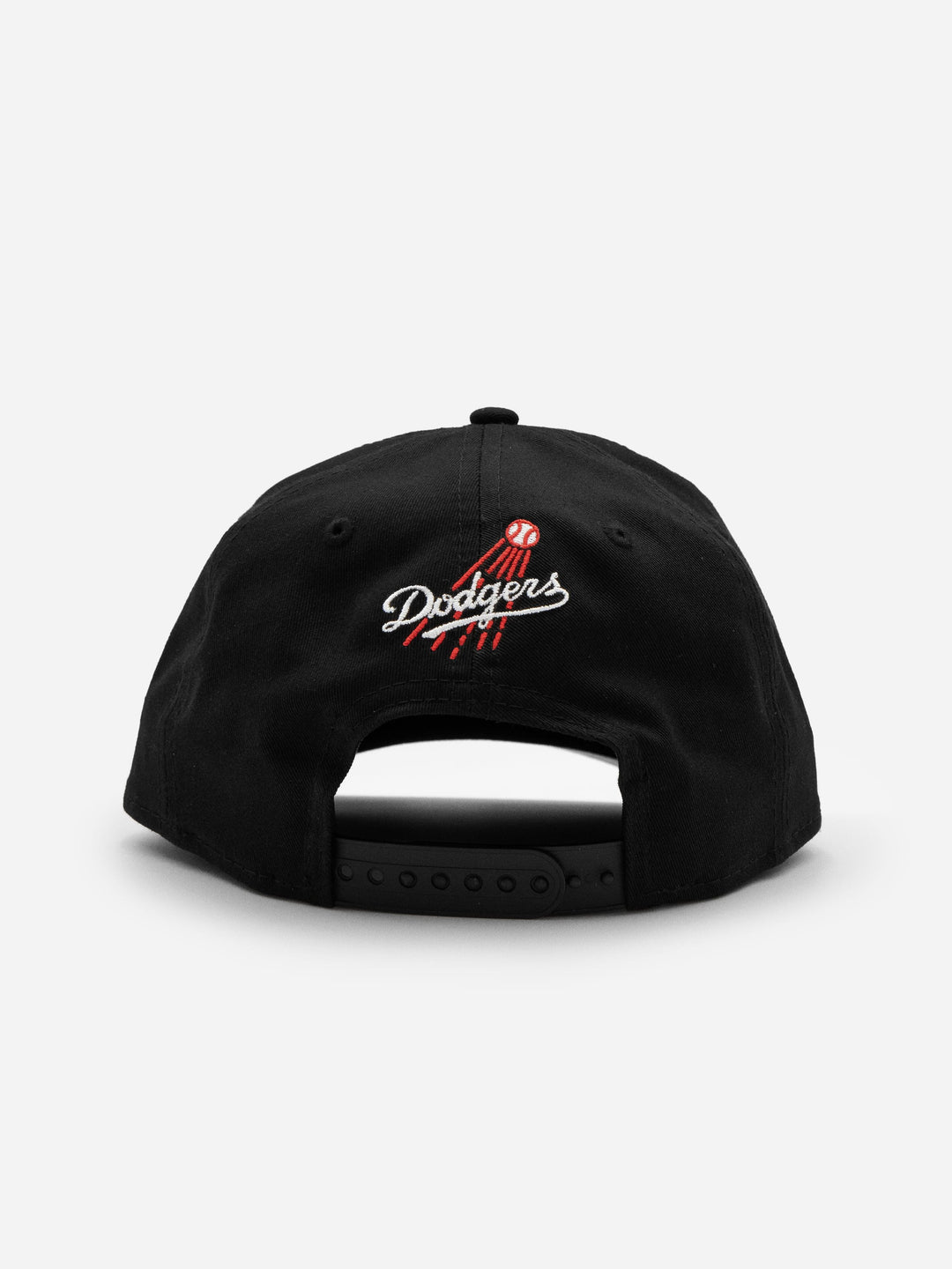 Santa Barbara Dodgers New Era 19TWENTY Black Golfer Hat Back - Quality Headwear with SB dodgers embroidery. Available at Wolf's Head. Ships free in the US for order $35+
