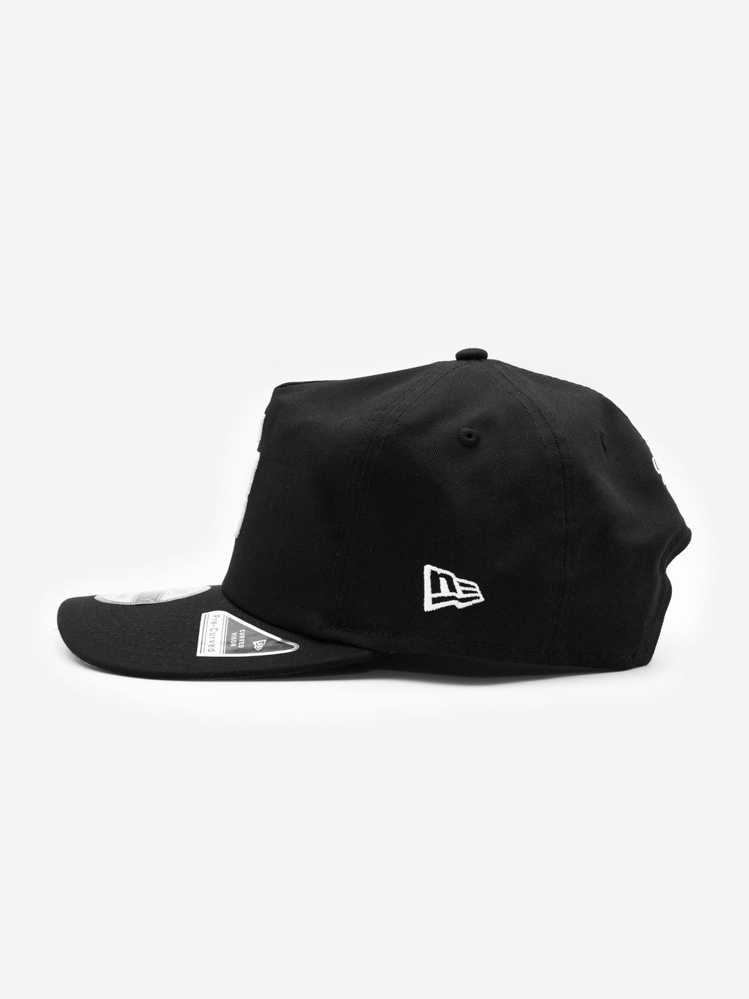 Santa Barbara Dodgers New Era 19TWENTY Black Golfer Hat Left Side - Quality Headwear with SB dodgers embroidery. Available at Wolf's Head. Ships free in the US for order $35+