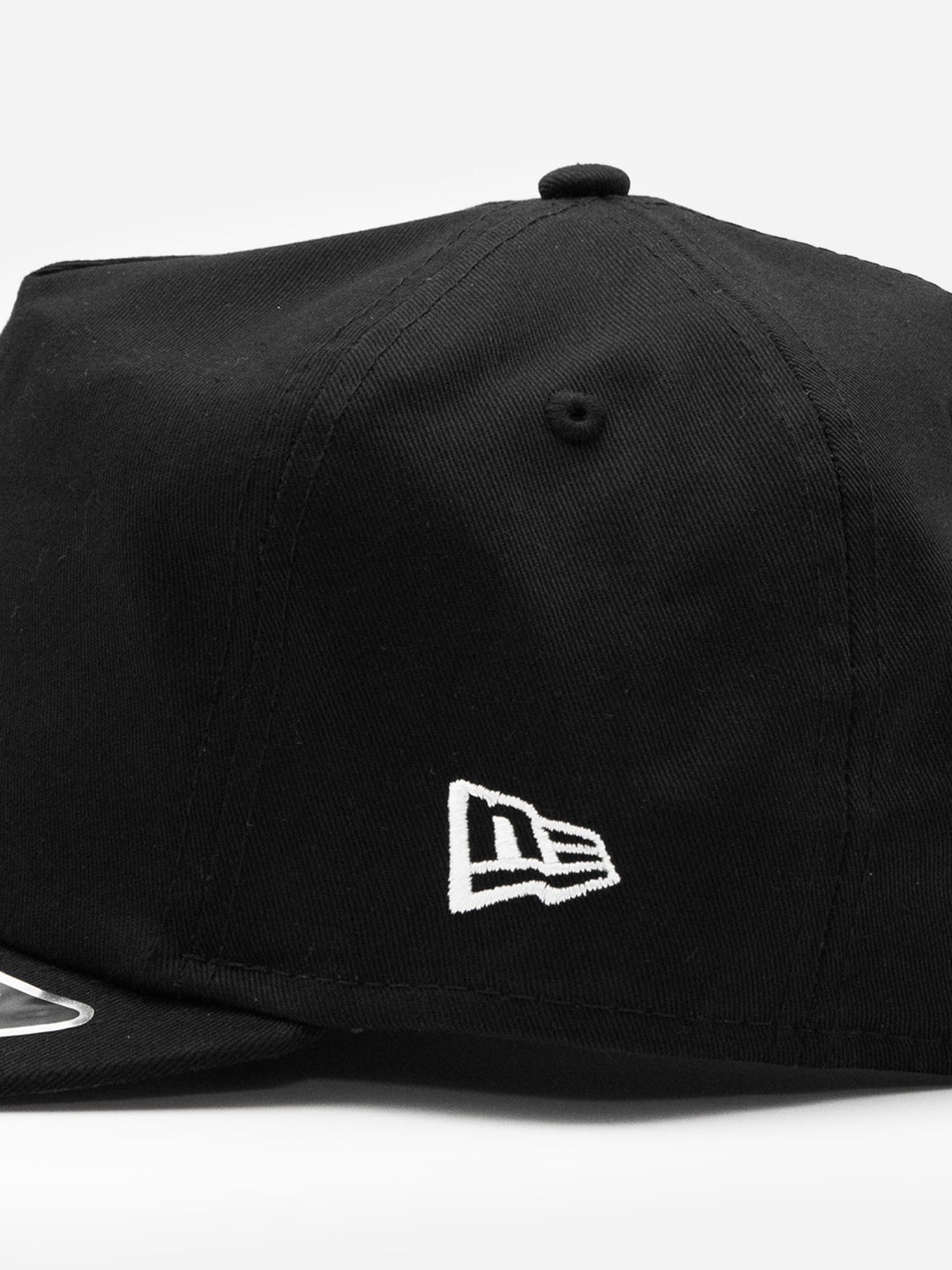 Santa Barbara Dodgers New Era 19TWENTY Black Golfer Hat Left Detail - Quality Headwear with SB dodgers embroidery. Available at Wolf's Head. Ships free in the US for order $35+