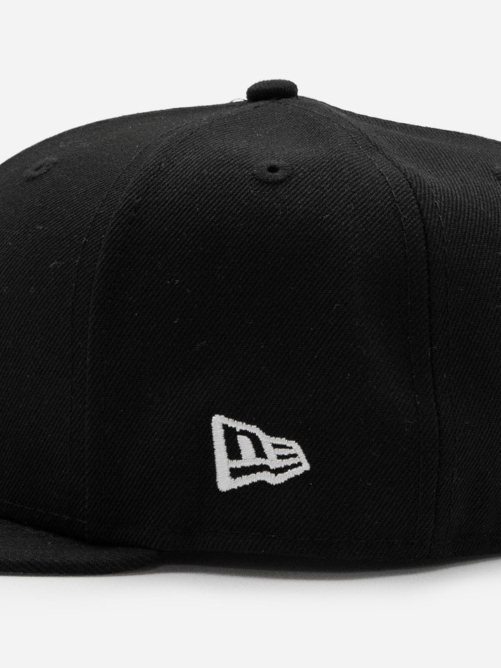 Santa Barbara Dodgers New Era 9FIFTY Black Snapback Hat Left Detail - Quality Headwear with SB dodgers embroidery. Available at Wolf's Head. Ships free in the US for order $35+
