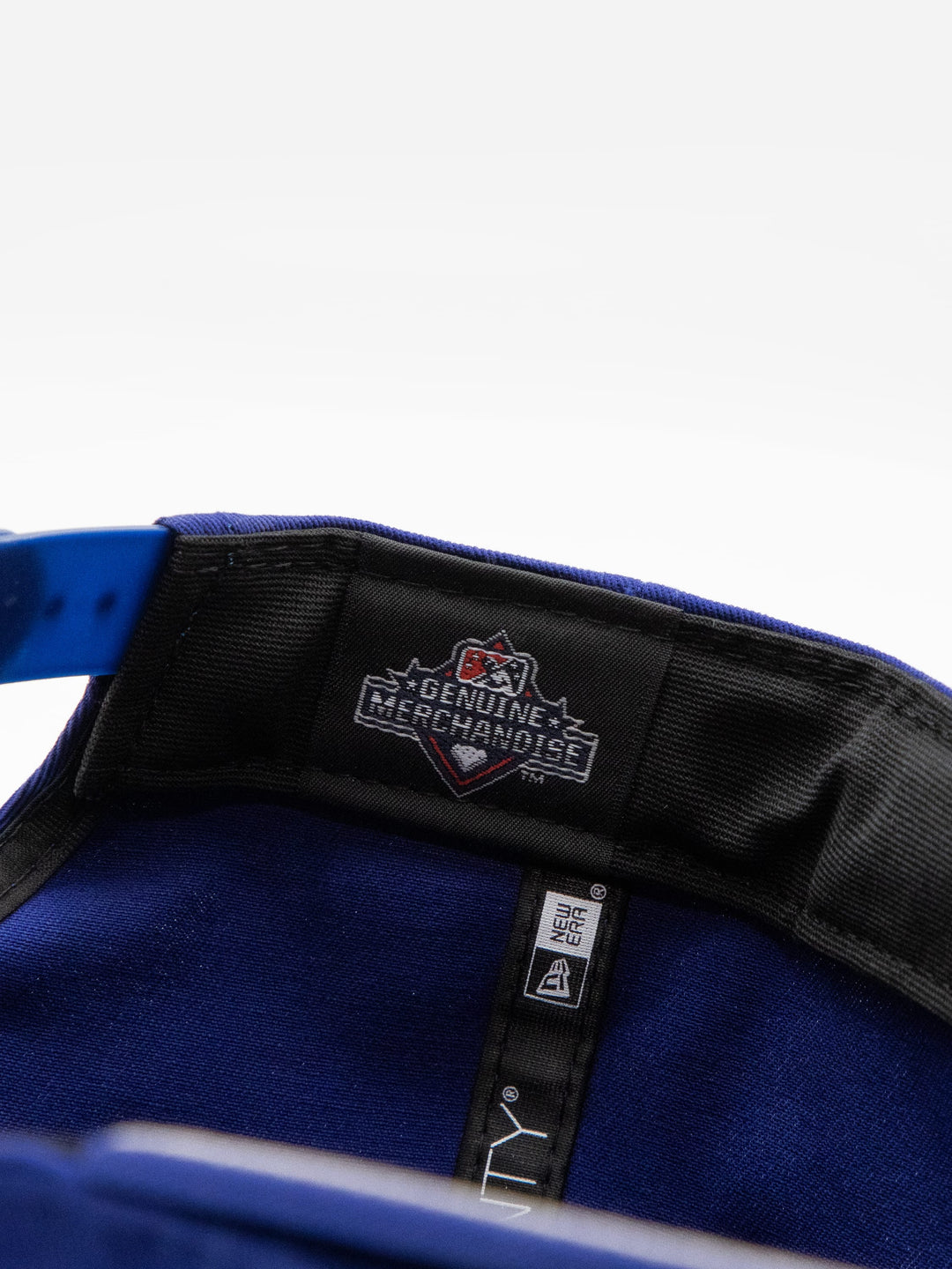 Santa Barbara Dodgers New Era 19TWENTY Royal Blue Golfer Hat Inside Label Detail - Quality Headwear with SB dodgers embroidery. Available at Wolf's Head. Ships free in the US for order $35+