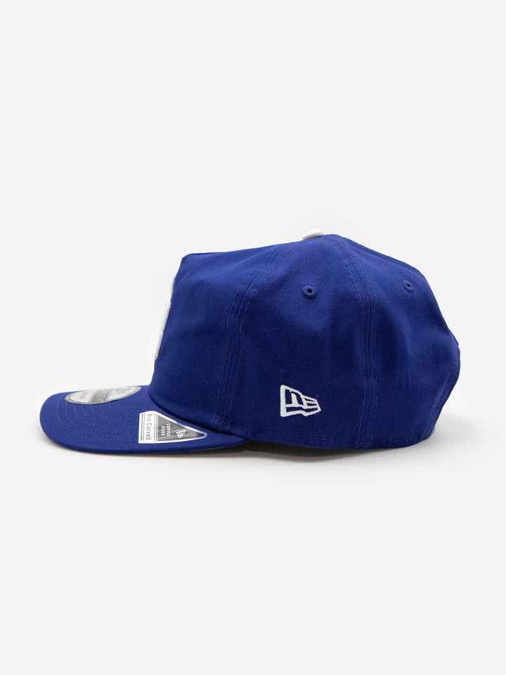 Santa Barbara Dodgers New Era 19TWENTY Royal Blue Golfer Hat Left Side - Quality Headwear with SB dodgers embroidery. Available at Wolf's Head. Ships free in the US for order $35+