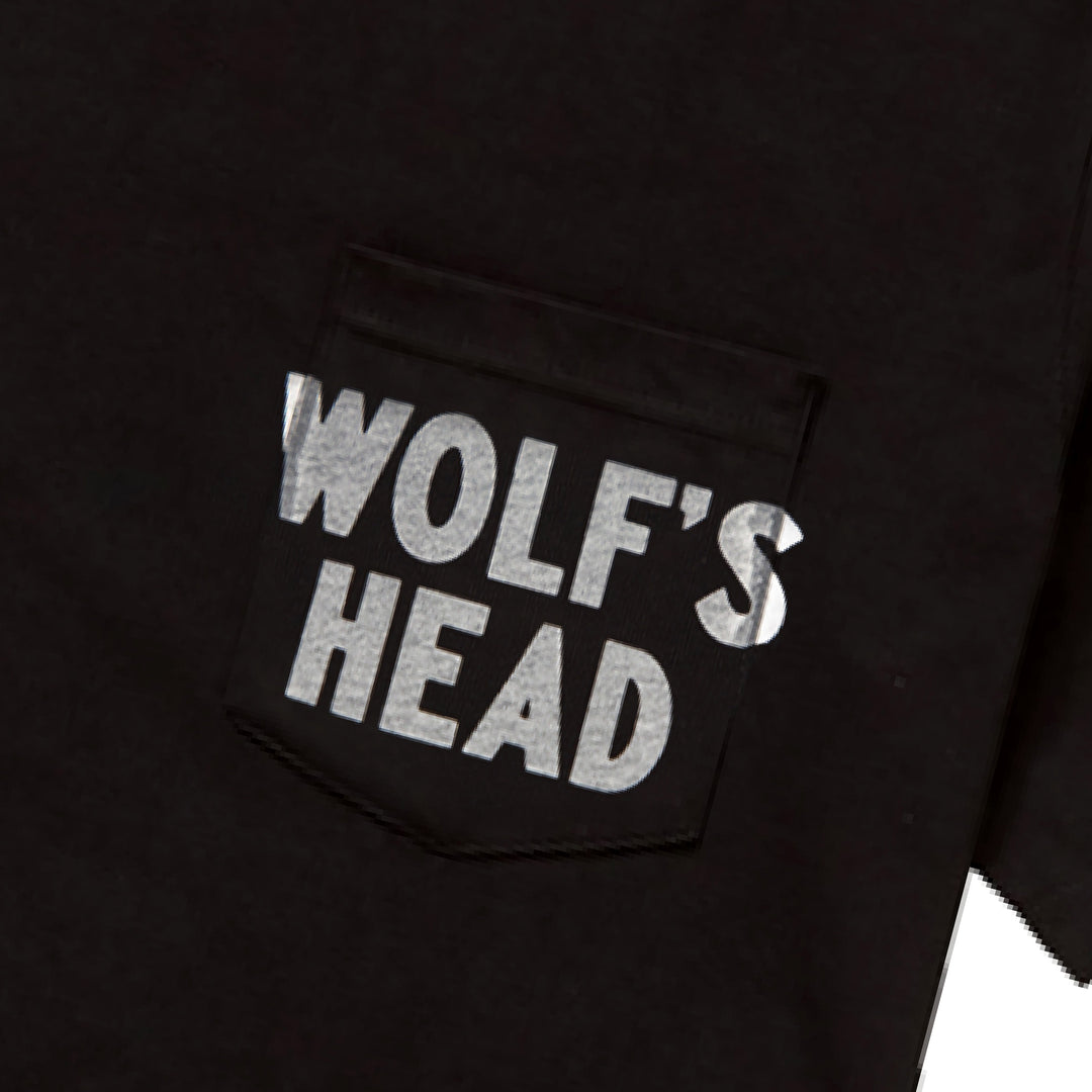 ウルフヘッドポケットTシャツ - ブラック