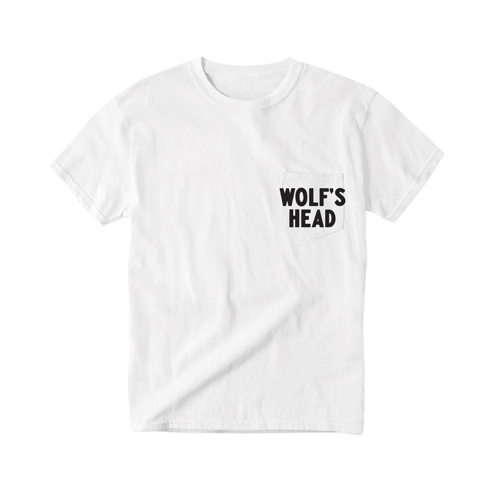 ウルフヘッドポケットTシャツ - ホワイト