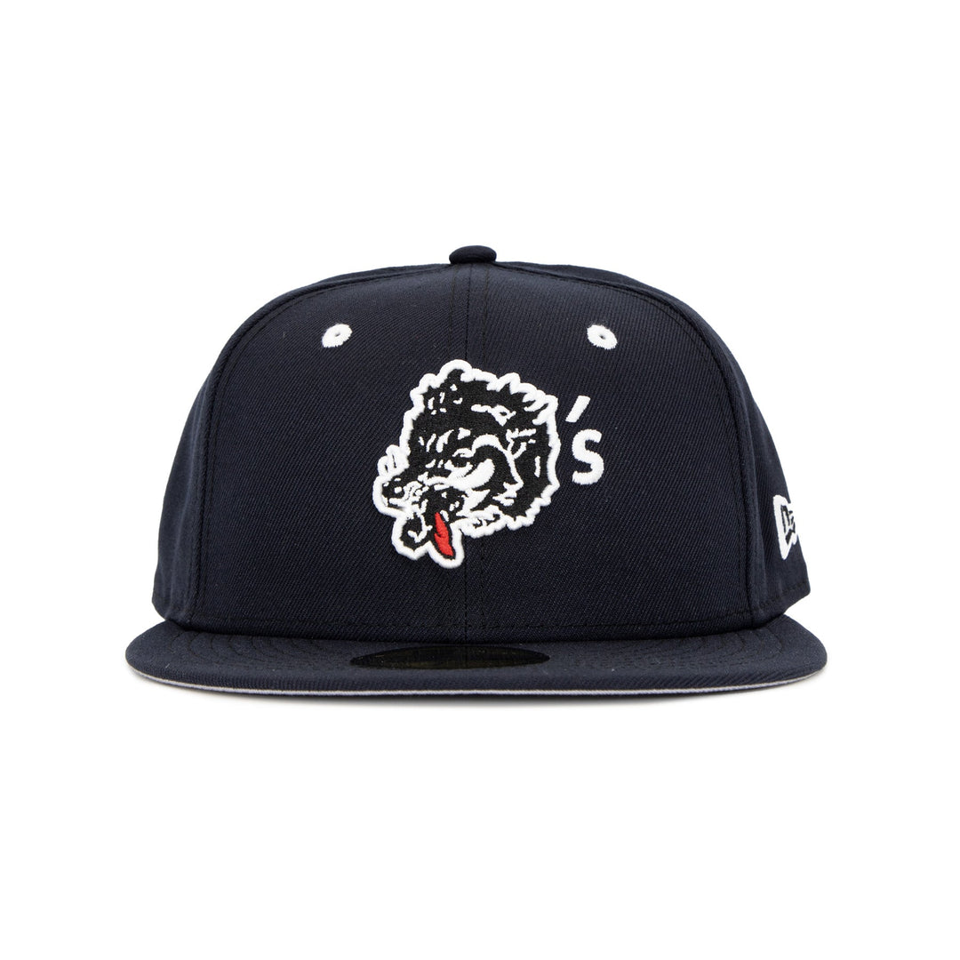 Wolf’s Head x New Era Yankees Navy 59FIFTY Fitted Hat – Front - Quality Headwear & Classic Streetwear Baseball Cap