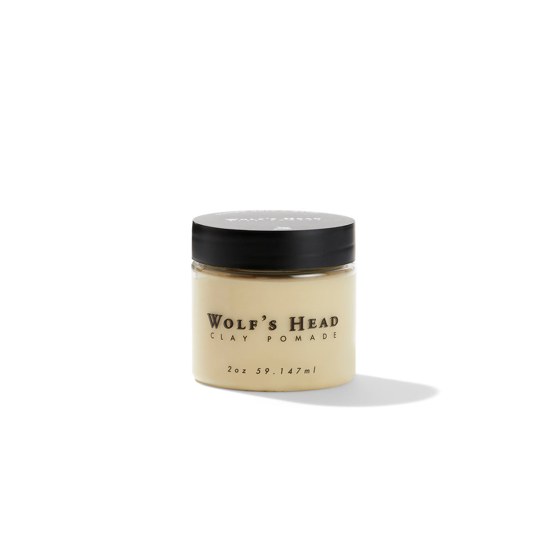 Wolf’s Head Clay Pomade – Strong Hold Matte Finish Premium Hair Styling Product Made with Beeswax