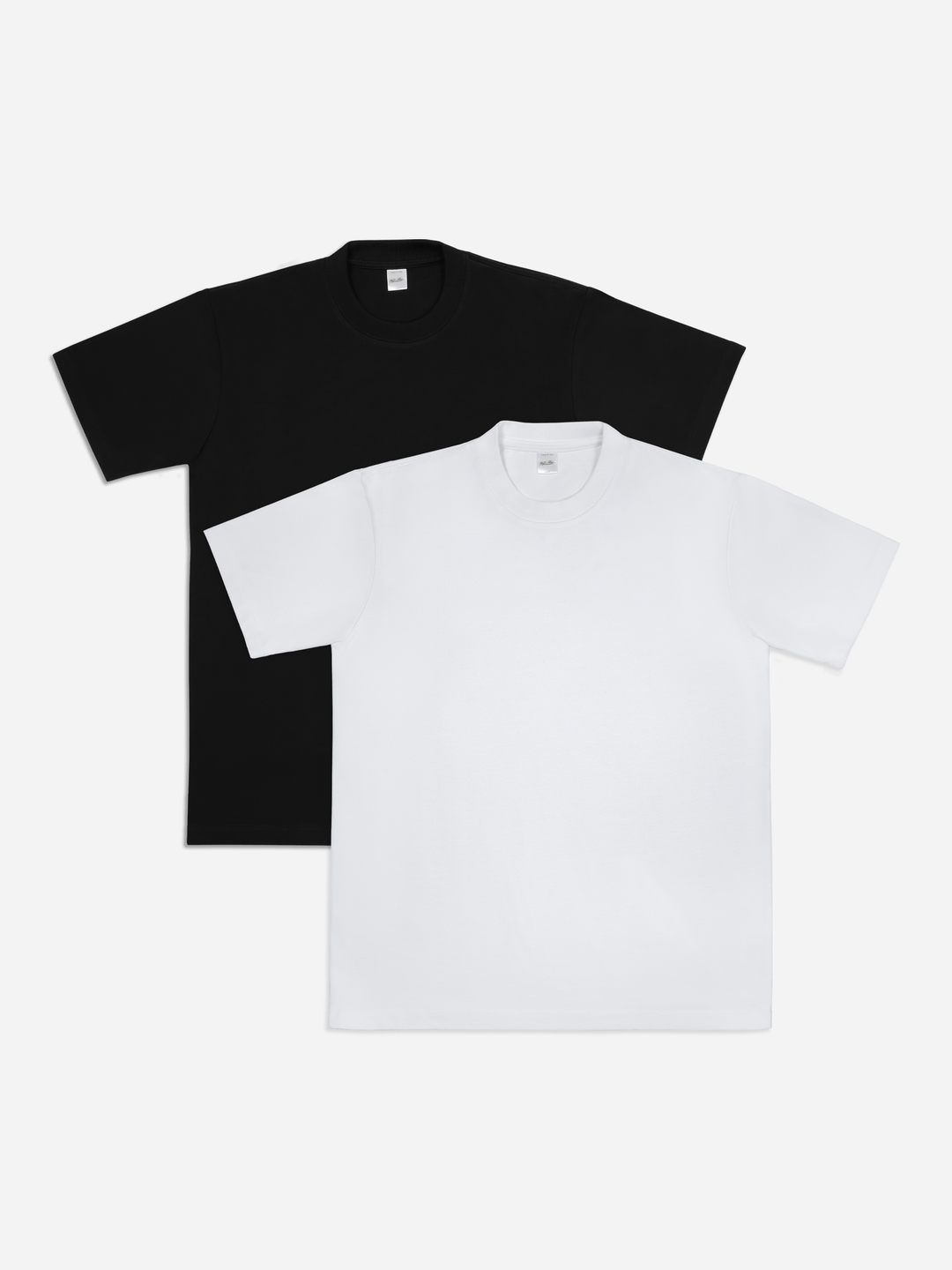 Wolf's Head black and white heavyweight T-Shirt two pack, 10.5oz combed cotton blank tees sewn in Los Angeles