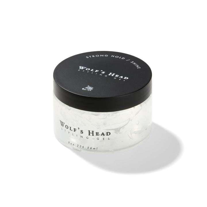 Wolf’s Head Styling Gel Pomade – Jar Strong Hold High Shine Water Based Premium Hair Styling Product