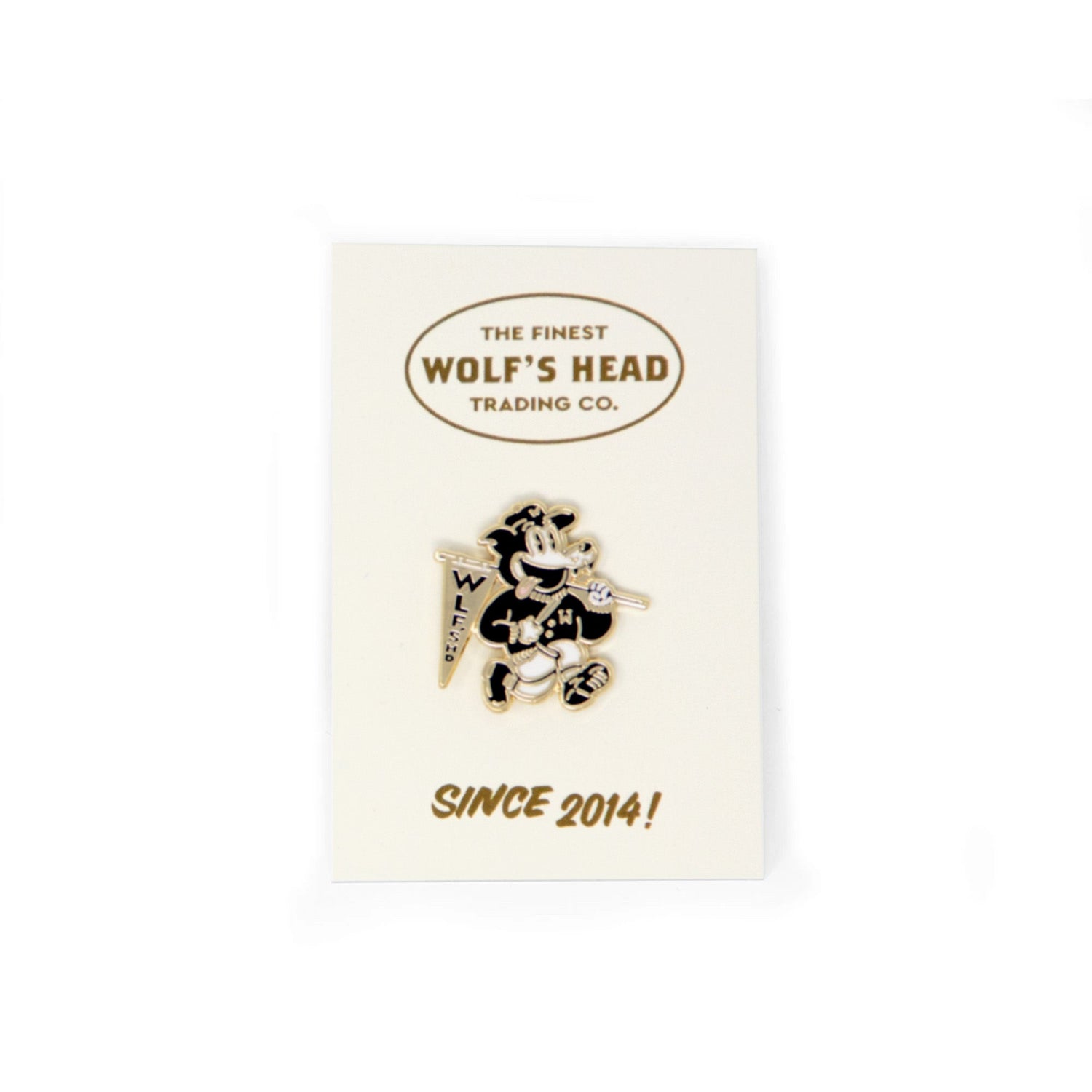 Wolf's Head Mascot Lapel Pin