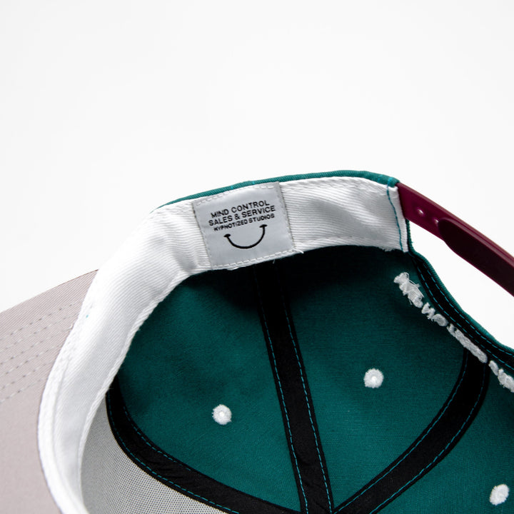 Hypnotized Studios Smile Now Cry Later Santa Barbara Hat - Teal and Burgundy