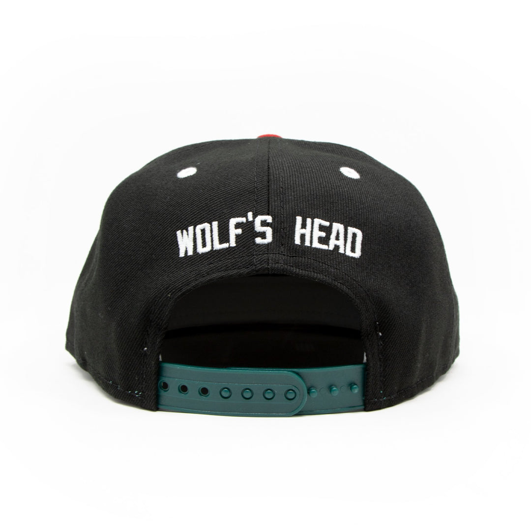 Wolf's Head New Era - Black Fitted Cap - Wolf's Head 7 3/4